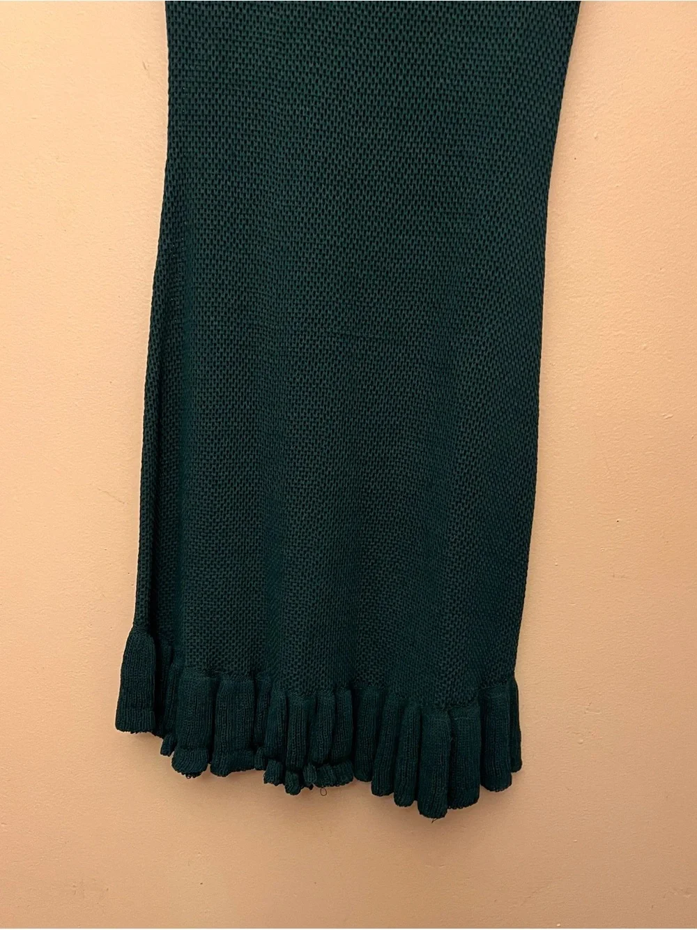NWT Mable Green Faith Shoulder Ruffle Knit Dress Large